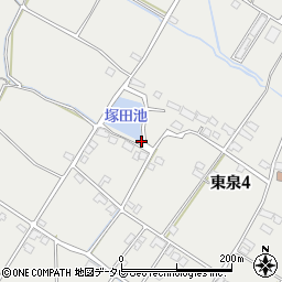 福岡県行橋市東泉周辺の地図
