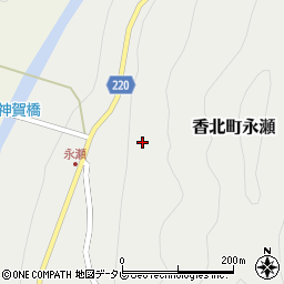 高知県香美市香北町永瀬周辺の地図