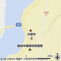 高知県香美市物部町大栃1933-5周辺の地図