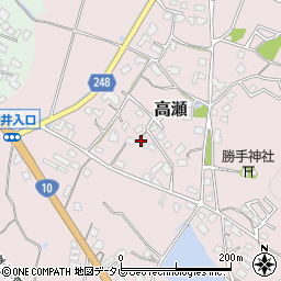 福岡県行橋市高瀬周辺の地図