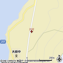 北村周辺の地図