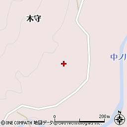 和歌山県田辺市木守419周辺の地図