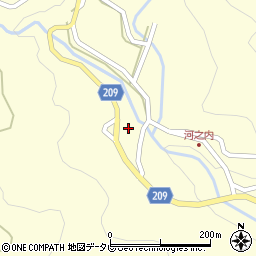 愛媛県上浮穴郡久万高原町上畑野川乙-223周辺の地図