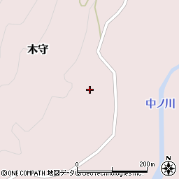 和歌山県田辺市木守417周辺の地図