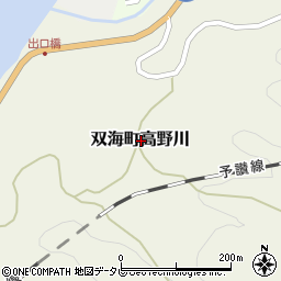 愛媛県伊予市双海町高野川周辺の地図