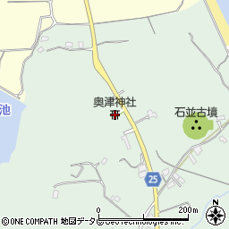 奥津神社周辺の地図