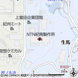 株式会社ＮＴＮ紀南製作所　第２工場周辺の地図