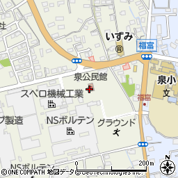 泉公民館周辺の地図