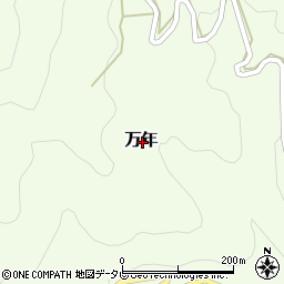愛媛県伊予郡砥部町万年周辺の地図