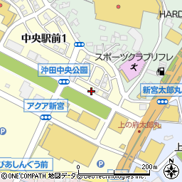 福岡県糟屋郡新宮町中央駅前1丁目16周辺の地図