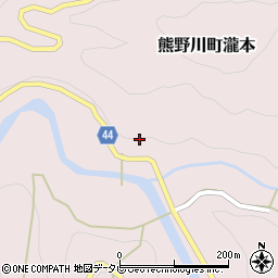 和歌山県新宮市熊野川町瀧本221周辺の地図