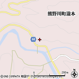 和歌山県新宮市熊野川町瀧本220周辺の地図