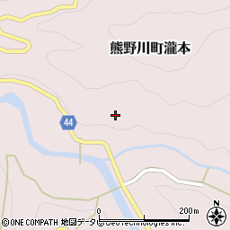 和歌山県新宮市熊野川町瀧本244周辺の地図