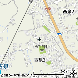福岡県行橋市西泉周辺の地図