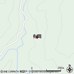 高知県土佐郡土佐町有間周辺の地図