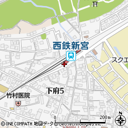 西鉄新宮駅周辺の地図