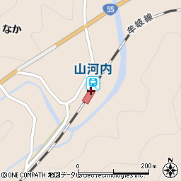 山河内駅周辺の地図