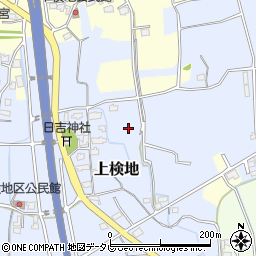 福岡県行橋市上検地周辺の地図