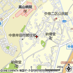 福岡県直方市中泉1093-1周辺の地図