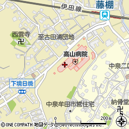 高山病院（福翠会）周辺の地図