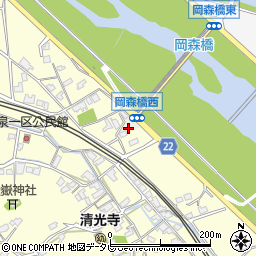 福岡県直方市金田屋敷周辺の地図