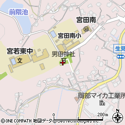 男田神社周辺の地図