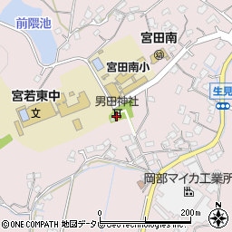 男田神社周辺の地図