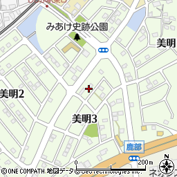 福岡県古賀市美明周辺の地図