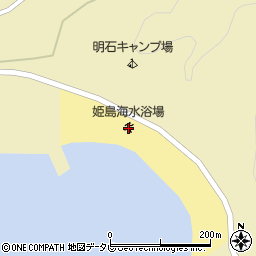 姫島海水浴場周辺の地図