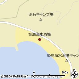 姫島海水浴場周辺の地図