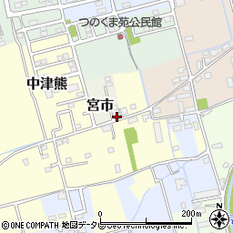 福岡県行橋市宮市周辺の地図