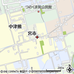 福岡県行橋市宮市周辺の地図