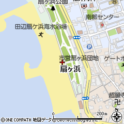 和歌山県田辺市扇ヶ浜周辺の地図