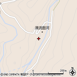渓泉亭 面河茶屋周辺の地図
