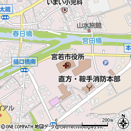 宮若市役所本庁舎監査　事務局周辺の地図