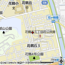 福岡県古賀市花鶴丘周辺の地図