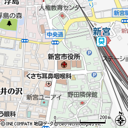 新宮市役所周辺の地図