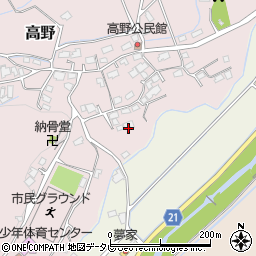 福岡県宮若市高野474-1周辺の地図