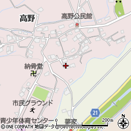 福岡県宮若市高野477周辺の地図