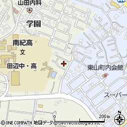 和歌山県田辺市学園4周辺の地図