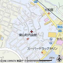和歌山県田辺市東山周辺の地図