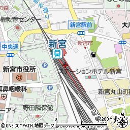 新宮駅周辺の地図