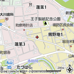 熊野設備周辺の地図