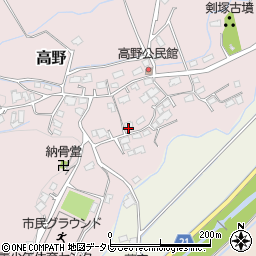 福岡県宮若市高野512周辺の地図