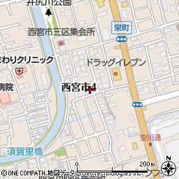 福岡県行橋市西宮市周辺の地図