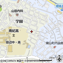 和歌山県田辺市学園6周辺の地図