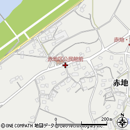 赤地区公民館前周辺の地図