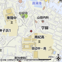 和歌山県田辺市学園28周辺の地図