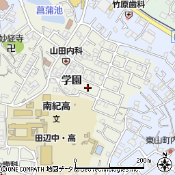 和歌山県田辺市学園8周辺の地図
