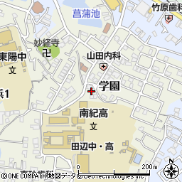 和歌山県田辺市学園10周辺の地図